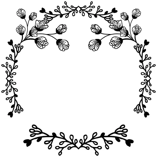 ベクトルイラスト様々な華やかな花枠とパターン — ストックベクタ