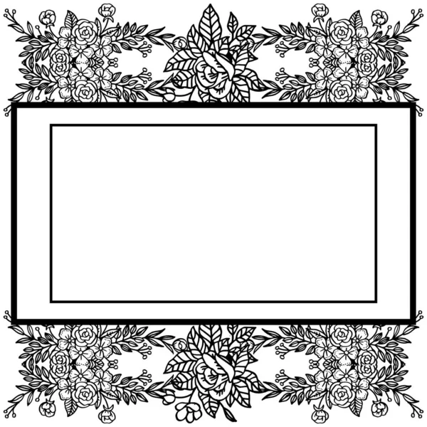 Tarjeta de felicitación de ilustración vectorial con hermoso marco de corona — Archivo Imágenes Vectoriales