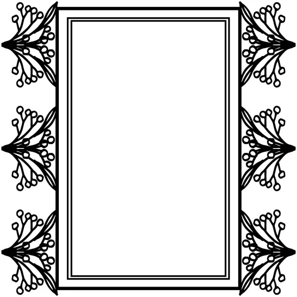 Vector illustration various pattern flower frame for greeting card — Stock Vector