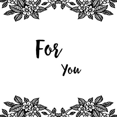 Zarif çiçek çerçevesi ile sizin için vektör illüstrasyon davetiye kartı