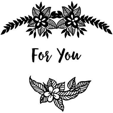 Vektör illüstrasyon sizin için güzel dekorasyon ile çiçek çerçeve çeşitli çizim