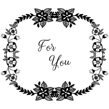 Vektör illüstrasyon poster çeşitli çiçek çerçevesi ile sizin için güzel