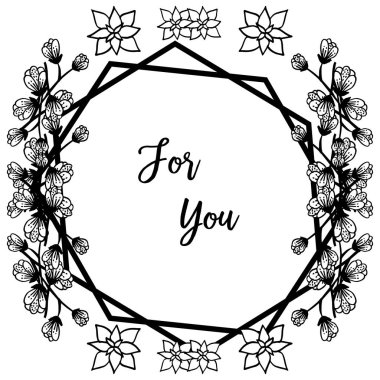 Vektör illüstrasyon çelenk çerçeve ile sizin için çeşitli stil