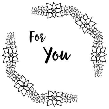 Vektör illüstrasyon çelenk çerçeve ile sizin için çeşitli stil