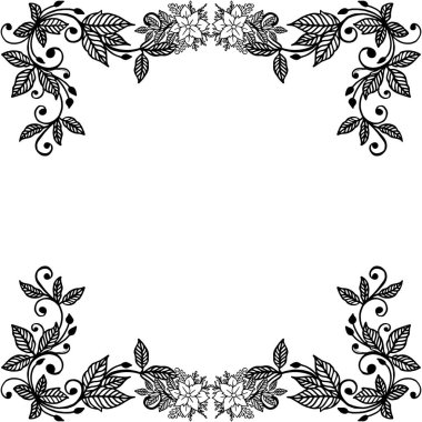 Tasarım çelenk çerçeveli vektör illüstrasyon tebrik kartı