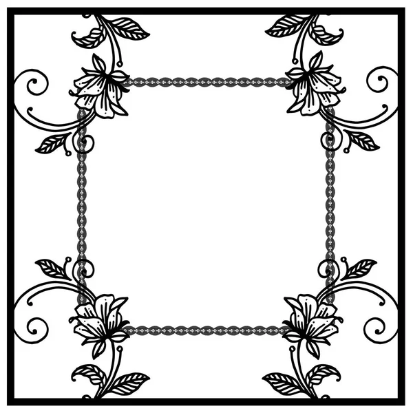Marco de corona de ilustración vectorial para tarjeta de felicitación — Vector de stock