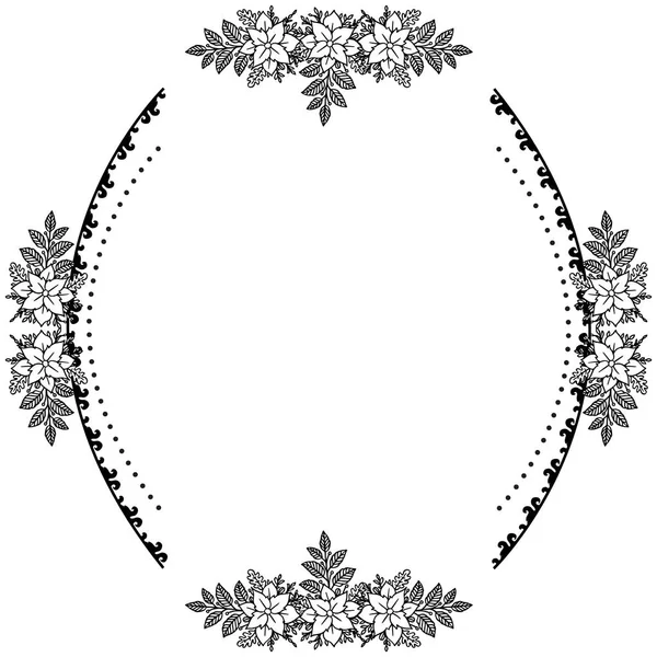 Ilustración vectorial varios marco de flores patrón con tarjeta de invitación — Archivo Imágenes Vectoriales