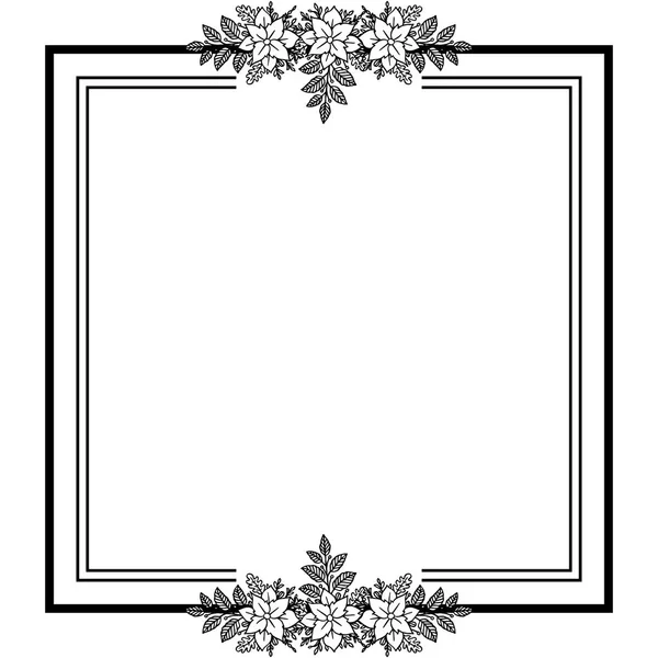 Ilustración vectorial decoración marco de flores para banner — Vector de stock