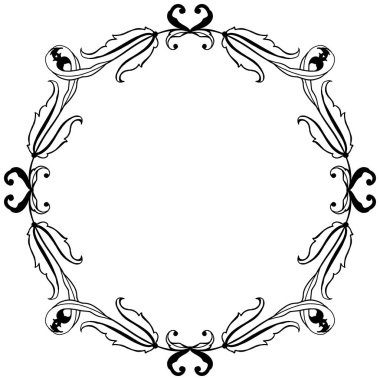 Poster için Vektör illüstrasyon güzel tasarım çiçek çerçeve