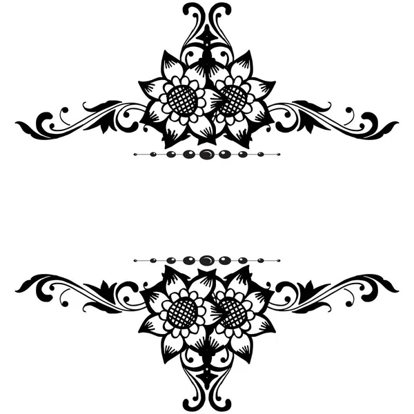 Ilustración vectorial varios marco de flores de forma para tarjeta de invitación — Archivo Imágenes Vectoriales