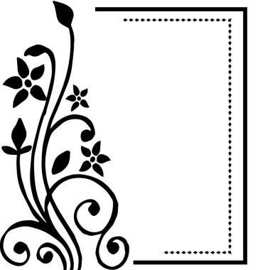 Afiş için çiçek çerçeve Vektör illüstrasyon süslü duvar kağıdı