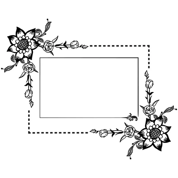 Conception de bannière d'illustration vectorielle avec orné de cadre de fleur — Image vectorielle