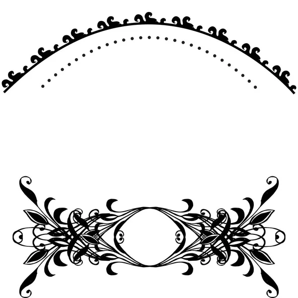Design dell'illustrazione vettoriale elegante cornice floreale per biglietto di auguri — Vettoriale Stock