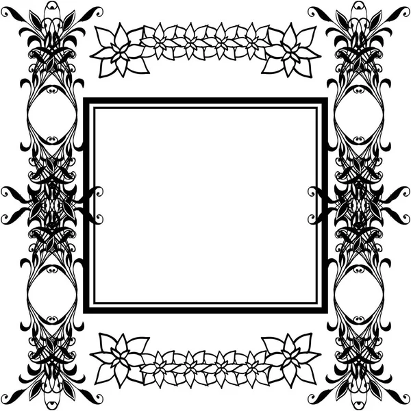 Vector illustratie ontwerp elegante bloem frame voor wenskaart — Stockvector