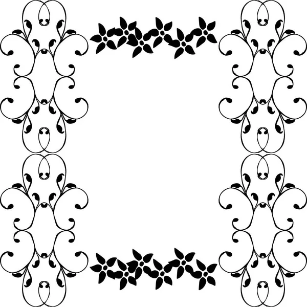 Illustration vectorielle cadre fleur mignon pour la décoration de papier peint — Image vectorielle