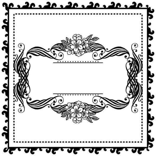 Vector illustration beautiful wreath frame for invitation card — Stock Vector