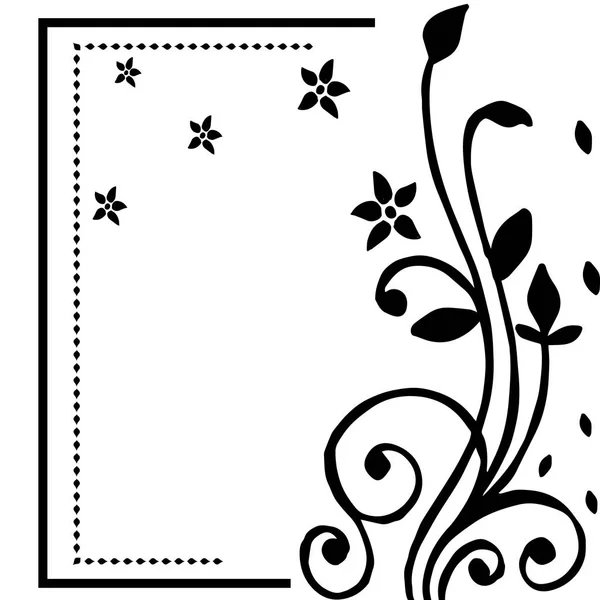 Carta da parati decorata illustrazione vettoriale di cornice floreale per banner — Vettoriale Stock