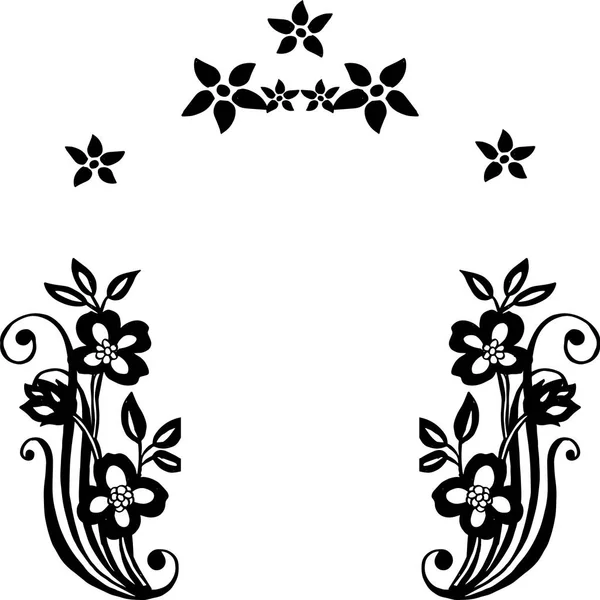 Vector illustration ornate with drawing flower frame — Stock Vector