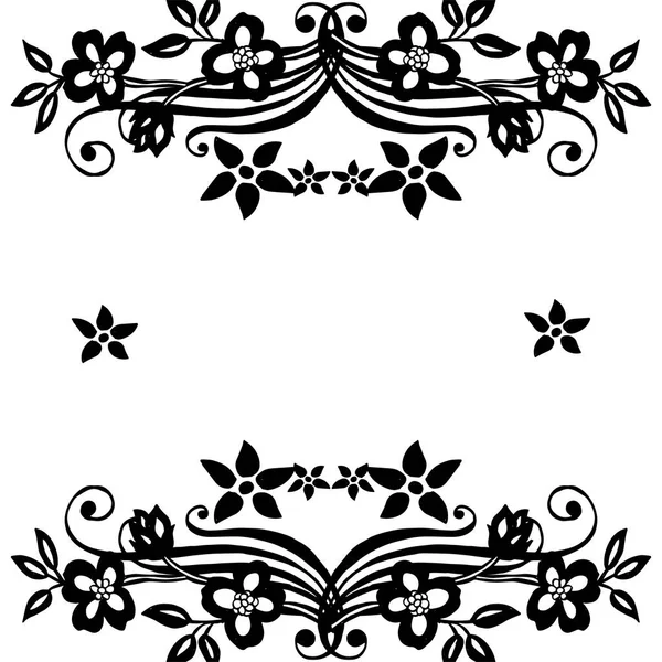 Illustration vectorielle ornée d'un cadre de fleurs dessin — Image vectorielle