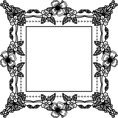 Çeşitli sevimli çelenk çerçeveli vektör illüstrasyon davetiye kartı