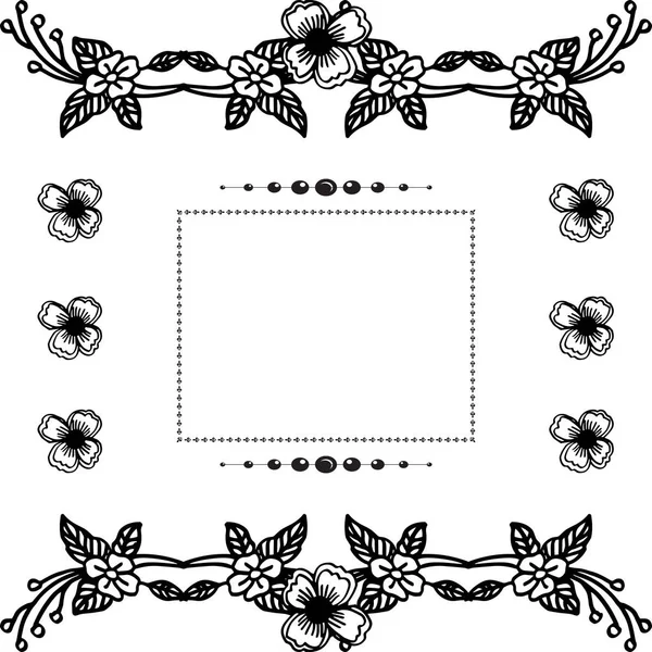 Carte d'invitation d'illustration vectorielle avec divers cadre de couronne mignon — Image vectorielle