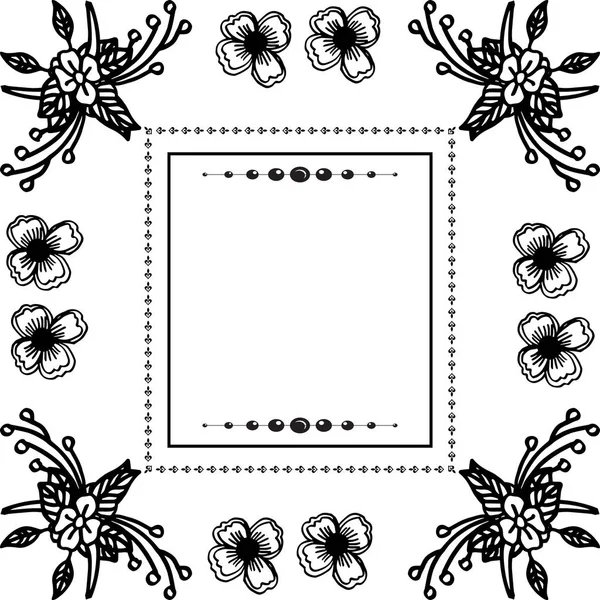 Vector illustration design flower frame with various shape — Stock Vector
