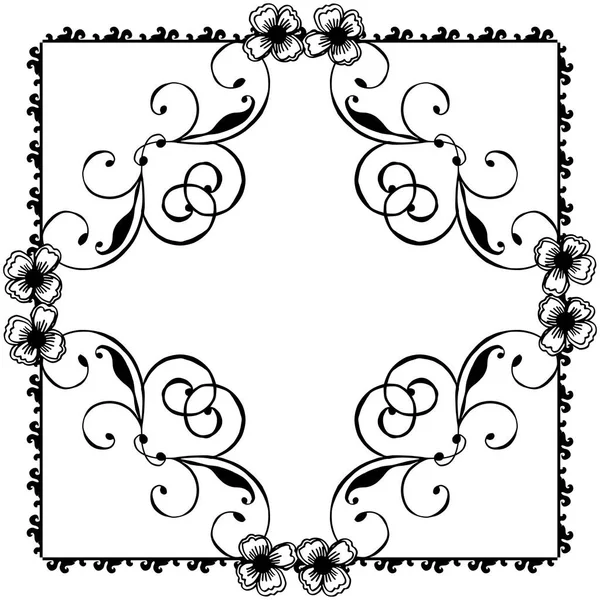 Vector illustration design flower frame with various shape — Stock Vector