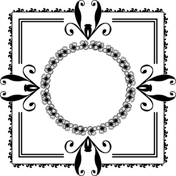 Illustration vectorielle cadre fleur de papier peint pour la décoration de l'affiche — Image vectorielle