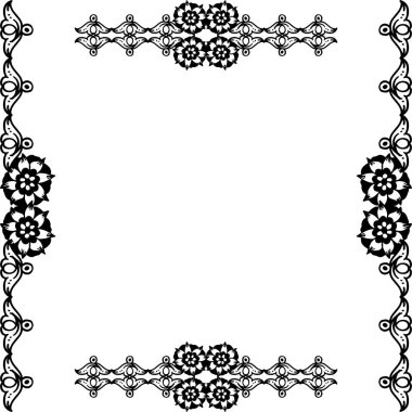 Tebrik kartı dekorasyoniçin Vektör illüstrasyon çeşitli çiçek çerçeve