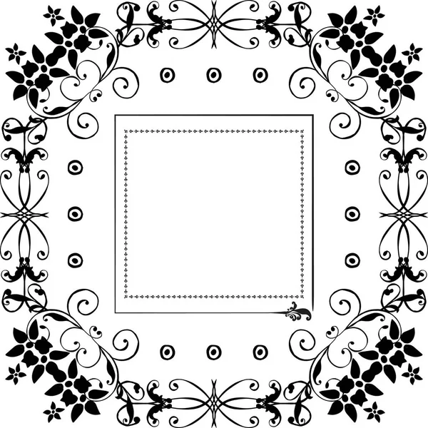 Illustration vectorielle divers design avec beau cadre de fleurs — Image vectorielle