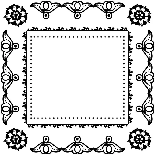 Ilustración vectorial patrón lindo para dibujar marco de flores — Archivo Imágenes Vectoriales