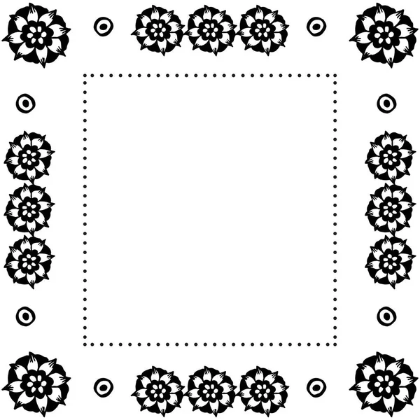 Çeşitli çizim çiçek çerçevesi için beyaz bir fon vektör illüstrasyon