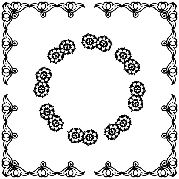 Vektör illüstrasyon tasarım çelenk çerçeve ile çeşitli davet kartı