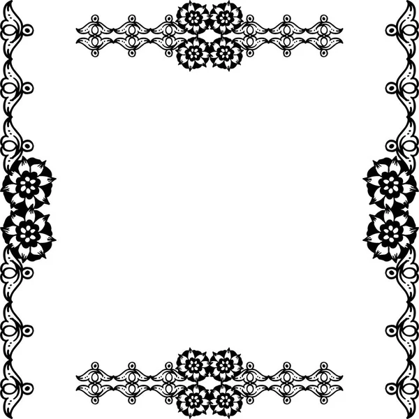 Tebrik kartı dekorasyoniçin Vektör illüstrasyon çeşitli çiçek çerçeve