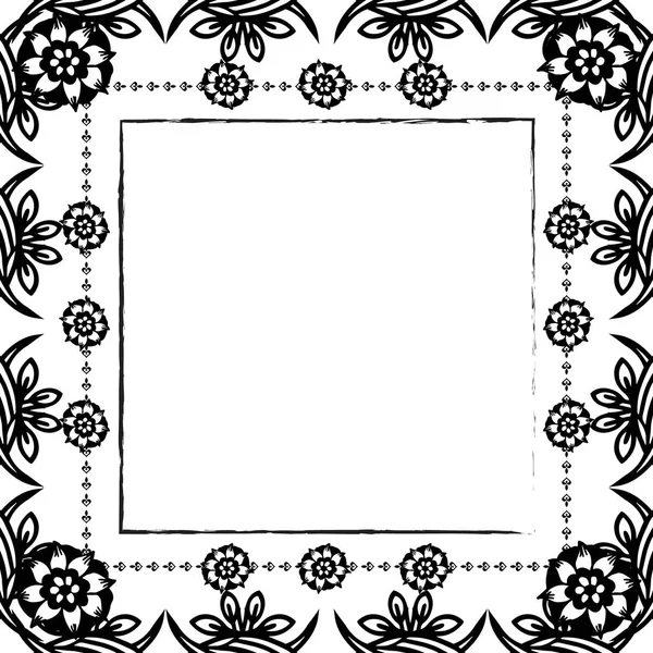 Vektor Illustration Einladungskarte mit Ornament Design Blumenrahmen — Stockvektor