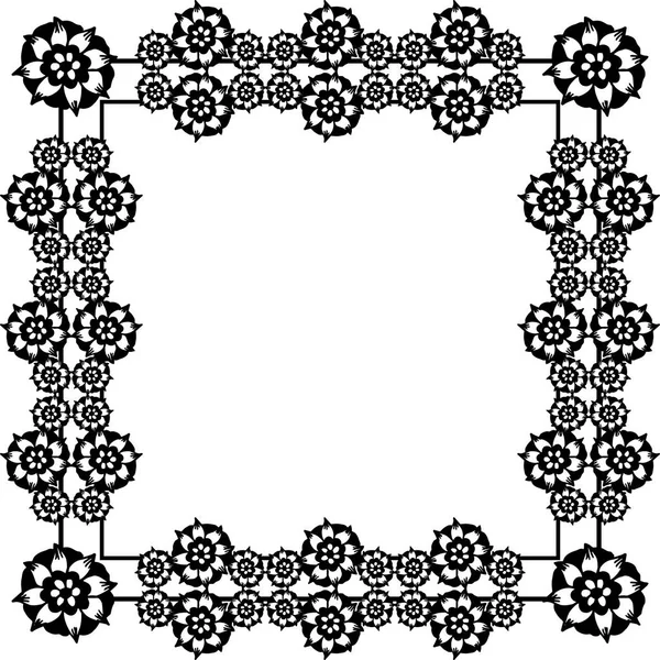 Süs tasarım çiçek çerçeve ile Vektör illüstrasyon davetiye kartı