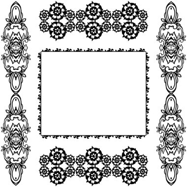 Vektör illüstrasyon çizim çelenk çerçeve dekorasyon duvar kağıdı için