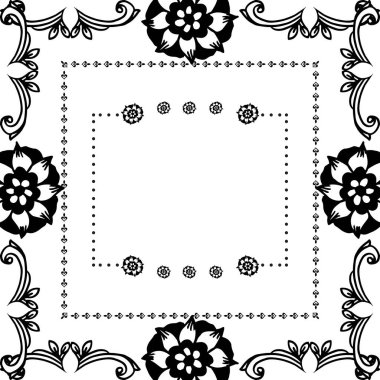 Davet kartı süslü için vektör illüstrasyon duvar kağıdı çiçek çerçeve