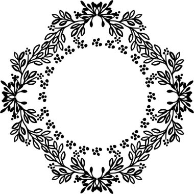 Vektör illüstrasyon çizim çiçek çerçeve dekorasyon afiş ile