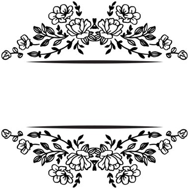 Dekorasyon çiçek çerçevesi ile vektör illüstrasyon tebrik kartı