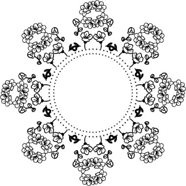 Güzel çelenk çerçeveli vektör illüstrasyon davetiye kartı