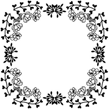 Tasarım çiçek çerçeveli vektör illüstrasyon tebrik kartı