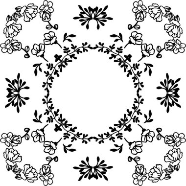 Vektör illüstrasyon dekorasyon çiçek çerçeve güzel çizim ile