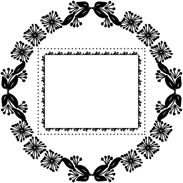 Marco de flores de ilustración vectorial para tarjeta de felicitación — Archivo Imágenes Vectoriales