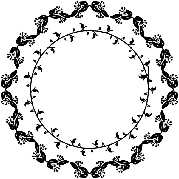 Ilustración vectorial decoración estilo con adornado de marco de flores — Vector de stock
