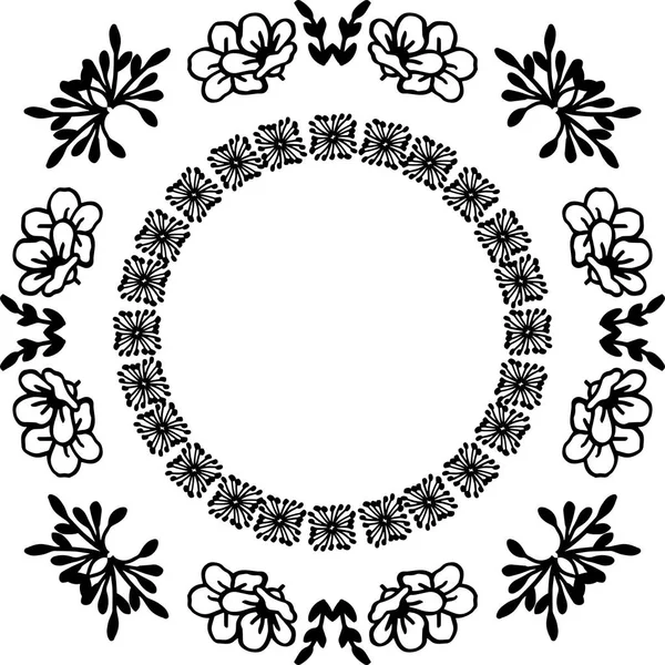 Carte de vœux vectorielle avec cadre floral design — Image vectorielle