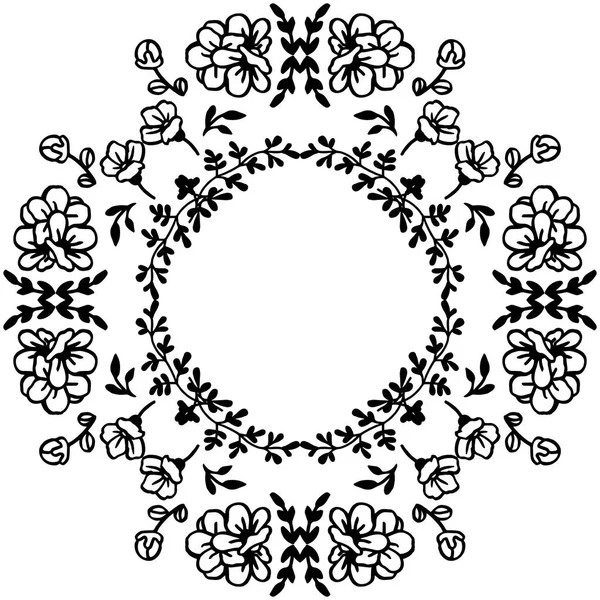 Векторна ілюстрація прикраса квіткової рамки з малюнком красиво — стоковий вектор