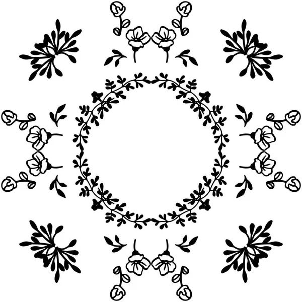 Векторні ілюстрації дизайну плакат з різними візерунками квіткова рамка — стоковий вектор