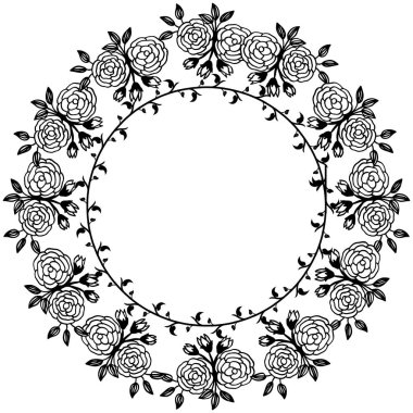 Çeşitli desen çiçek çerçevesi ile vektör illüstrasyon tebrik kartı