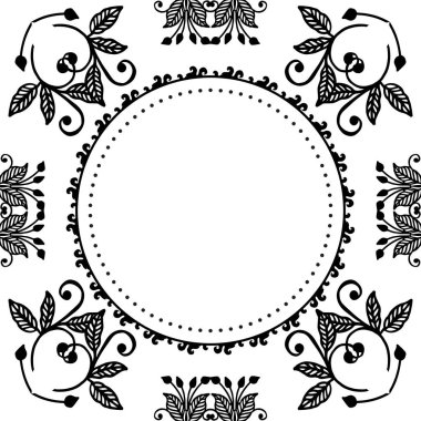 Poster dekorasyonu için vektör illüstrasyon sevimli çelenk çerçeve
